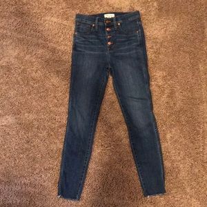 Madewell 10” High Rise Skinny Jeans w/ Button Fly